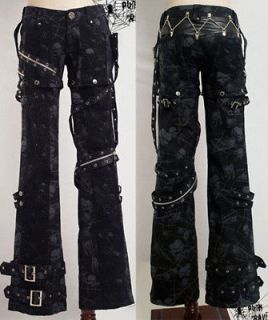 New sexy visual kei PUNK gothic rock removalbe pants S to XXL