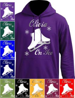  clothes personalised Ice figure skating hoody sizes 5 6 7 8 9 11