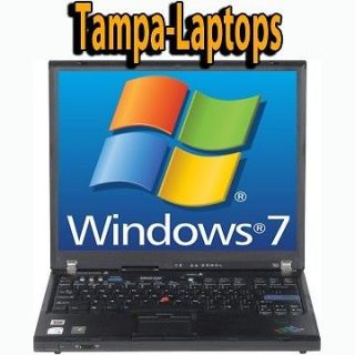 IBM T60 LAPTOP LENOVO 1.66GHz WINDOWS 7 COMPUTER WIRELESS WIFI CDRW 