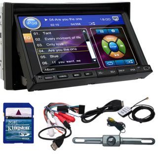 Din 7 Inches Car GPS DVD CD Player Multimedia AUX IN Ipod Bluetooth 