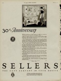 1922 SELLER KITCHEN CABINETS AD / THE BEST SERVANT IN YOUR HOUSE