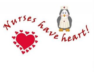 Custom Made T Shirt Nurses Have Heart Hearts Cute Penguin Nurse 