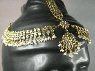 India Bollywood Hair Band Matha Patti Jewelry Jewellery Gold plated