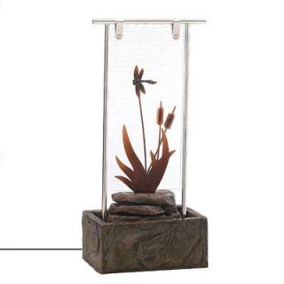 DRAGONFLY SERENITY WATER FALL FOUNTAIN INDOOR OUTDOOR