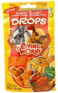 Living World Rabbit Carrot Flavor Treat Drops 2.6 oz