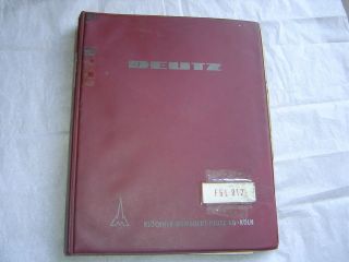 1966 Deutz F6L 812 tractor engines engine parts catalog manual book