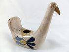  Ingstrup Denmark Modern Loon Pottery Painted Candle Incense Holder
