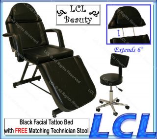 Stationary Facial Massage Table Bed Chair Tattoo Beauty Barber Salon 