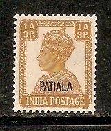 India PATIALA State 1A3p KG VI Postage SG107 / Sc 106 Cat. £2 MNH