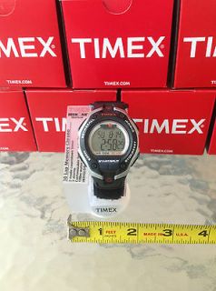 Timex Ironman Triathlon Watch T5K415 NWT Black/Navy Blue Velcro Strap