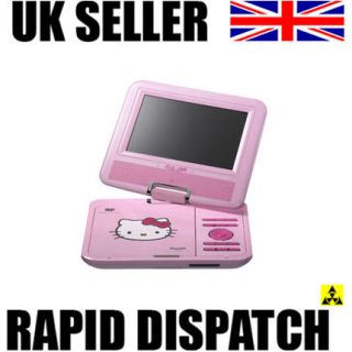 HELLO KITTY Portable DVD Player, 180 Degree, 7 Inch LCD HED001U