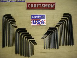 CRAFTSMAN 40 PIECE HEX KEYS SHORT/LONG SAE & METRIC   MADE IN USA 