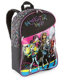 MONSTER HIGH BACKPACK & LUNCH BOX TOTE INSULATED WITH CARRY HANDLE