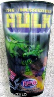 INCREDIBLE HULK 3 D REUSEABLE LENTICULAR STADIUM CUPS ~ Party 