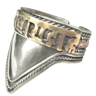 Adjustable Tibetan Silver Mantra OM Mani Padme Hum Amulet Ring  Looks 