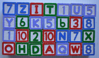 wooden alphabet blocks in Blocks