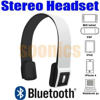 Bluetooth Stereo Headset Headphone Earphone With Mic for iPhone/iPad 