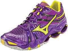 Mizuno Wave Tornado 7 Womens Volleyball Athletic Shoes Purple/Yellow 
