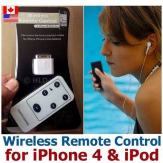 Music Wireless Remote Control for iPhone 4 iPad iPod Play Pause Volume 