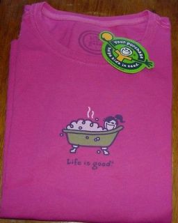 Life Is Good Jackie Bubble Bath Womens XL T Shirt