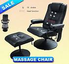   PU TV Massage Chair Recliner With Ottoman Remote Control Heat Therapy