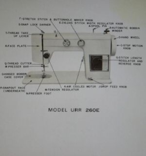 Montgomery Ward URR 260E Sewing Machine Instruction Manual On CD