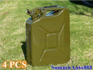 Nato Style Portable Jerry Can / Gas Tank 20L 4 Pcs w/ Spouts TPGT 