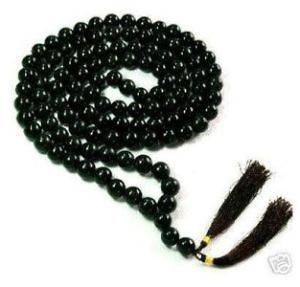 108 Tibetan Buddhist Black Jade Prayer Beads Necklace 8mm