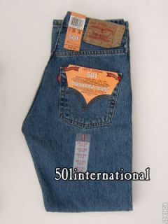 Levis 501 0193 Jeans   Medium Stonewash 30x36 New