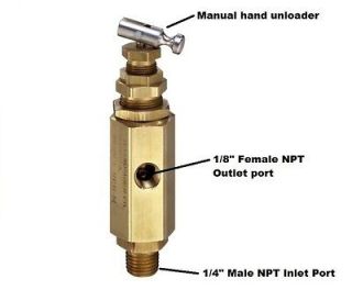 Pilot Unloader valve for Rolair 131 air compressor 95 125 RCBM