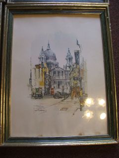 Vintage St. Paulss Cathedral London Jan Korthals Framed Art
