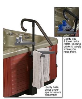 New Deluxe Spa Side and Hand Rail Caddy Hot Tob Handrail w/Beverage 