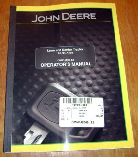 John Deere X575 X585 Lawn & Garden Tractor Operators Owners Manual jd 