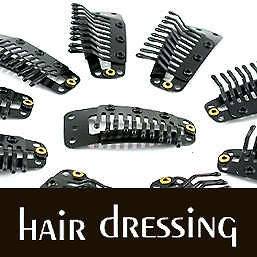 10 x Black SNAP CLIPS MAKING CLIP IN/ON HAIR EXTENSION