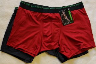 New Men Jockey Sport Performance 2 Pack Boxer Brief Underwear H  Fly 