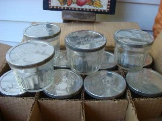 Vintage Ball Jelly Jar/Glass 12 + Tin Lids + Box # 708 1/2 Pint CA 