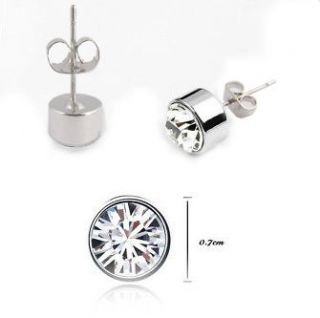 Swarovski Austrian Crystal 18K white gold GP earrings studs