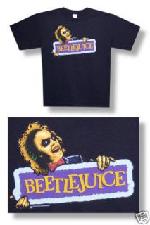 Beetlejuice Michael Keaton   NEW Movie Logo T shirt  Small FREE 