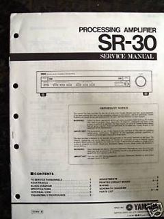 YAMAHA SR 30 PROSESSING AMP. SERVICE MANUAL (PAPER)