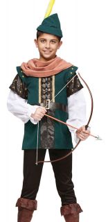Kids Boys Robin Hood Medieval Renaissance Archer Halloween Costume