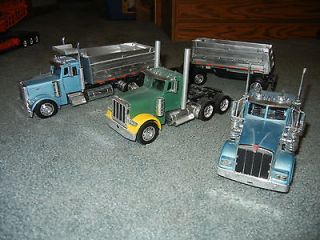 New ray Trucks Peterbilt, Kenworth tractors and Dump Truck and 