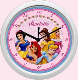Personalized Princess Cinderella Ariel Aurora Clock