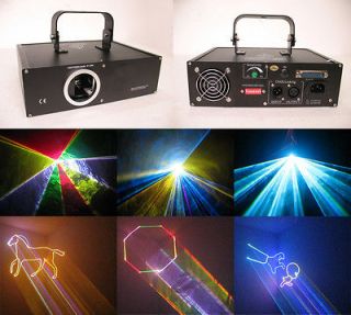 RGB 7 Colors Laser Light Show System Projector Lighting ILDA Green 