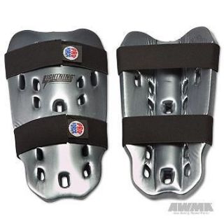 New Silver ProForce Shin Guard  Karate   Sparring   Gear   Large