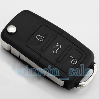 BUTTONS REMOTE KEY CASE Shell FOB FOR VW BEETLE JETTA PASSAT GOLF 