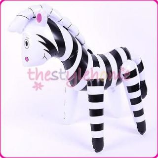   Cute Fun Blow up Zebra Horse Party Favour Soft lightweight kids toy