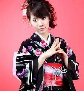 Japanese Summer Kimono cotton YUKATA dress for women hongmei with free 
