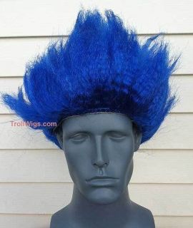 Thing 1 Thing 2 One Two Troll Blue Wig Economy Troll Wig In Blue