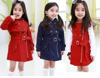   Coat Wind Jacket 1 7Y Baby Dress Kids Clothes Costume 2 PCS Outfit