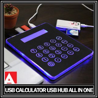   MOUSE PAD MAT / CALCULATOR / USB HUB ALL IN ONE PC COMPUTER LAPTOP